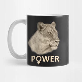 Female Power Lioness Close-up Inspirational Mug